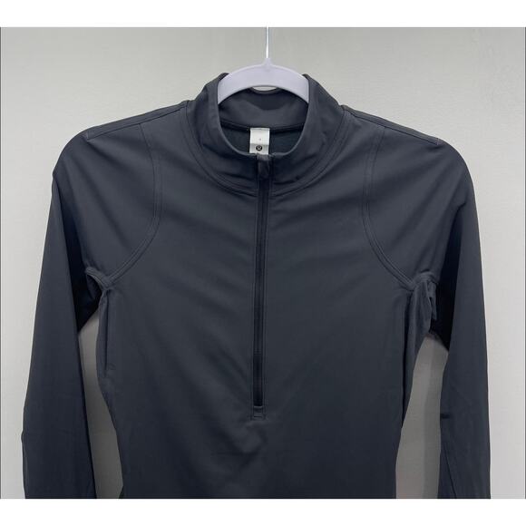 Lululemon Long-Sleeve Tennis Dress Romper Womens 4 Nulux Graphite Gray - Picture 3 of 10